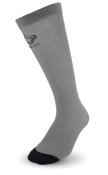 Steel gray Thinees: thin skating socks for hockey, figure skating, and ringette.