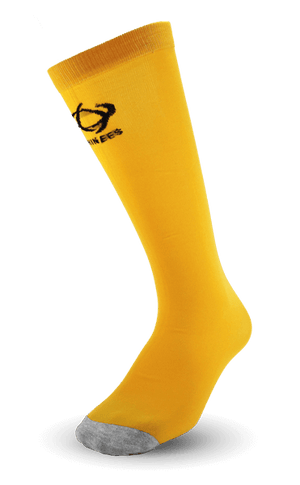Thinees Boston Yellow Skating Socks with Grey Toe