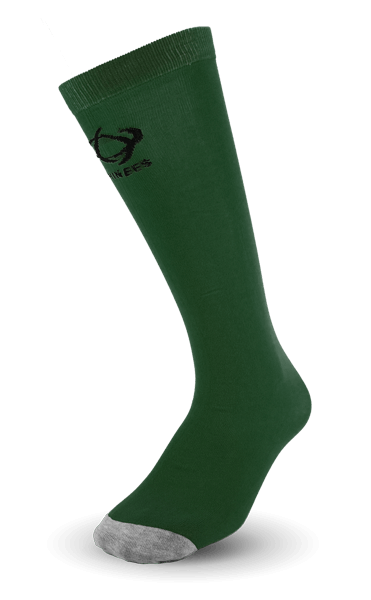 Thinees Forest Green ultra thin Skating Socks with grey toe