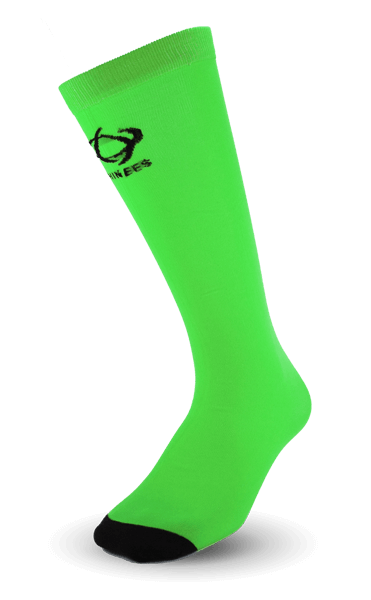 Thinees Neon Green ultra thin Skating Socks